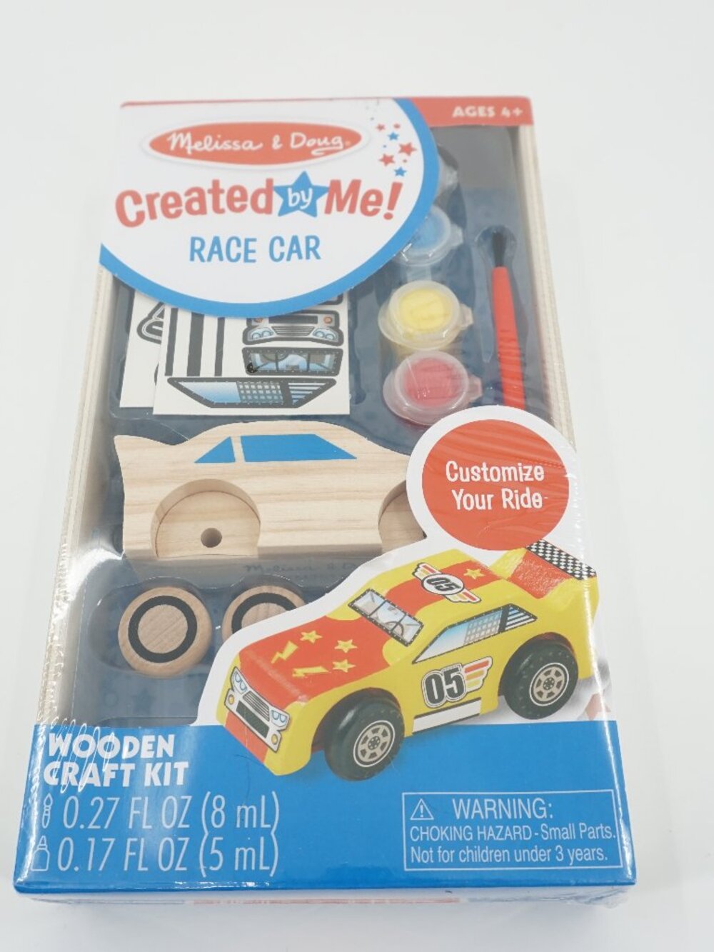 NEW! Melissa & Doug Decorate Your Own Wooden Race Car NEW SEALED